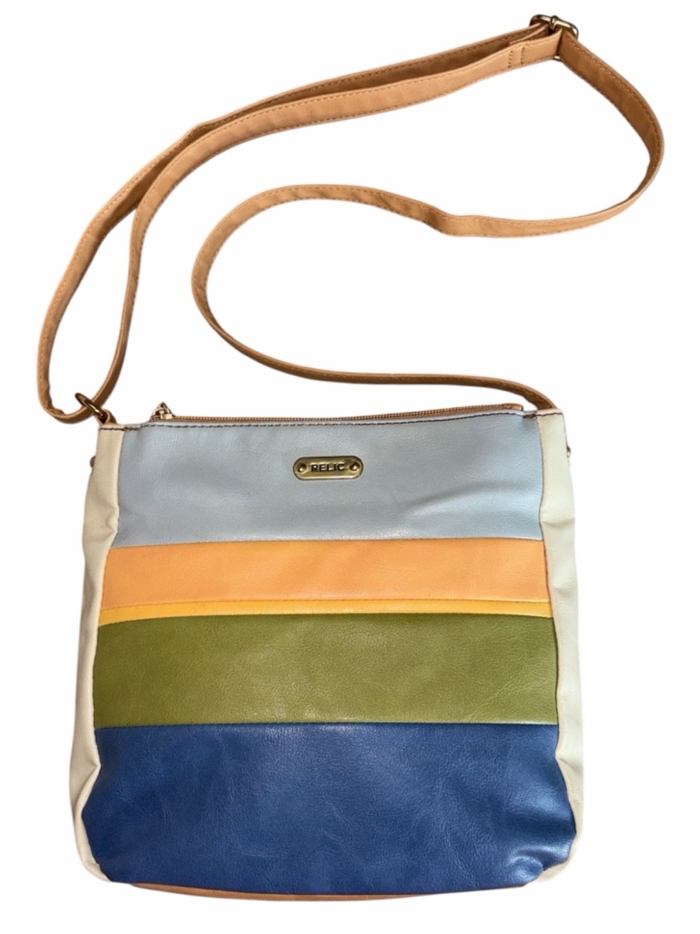 Relic Vintage Colorblock Convertible Crossbody Bag EUC